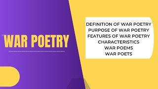 War Poetry [upl. by Relyc]