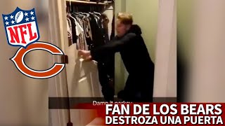 Un fan de los Bears destroza una puerta a puñetazos tras la eliminación de su equipo  Diario AS [upl. by Avat]