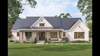 EXCLUSIVE MODERN FARMHOUSE PLAN 00900326 WITH INTERIOR [upl. by Munster]