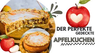 Gedeckter Apfelkuchen wie aus der Konditorei  Mit Rosinen oder Cranberrys  Backstube Köln [upl. by Hafler]