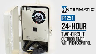 Intermatic P1251P 2Circuit Outdoor Timer with GFCI amp Photocontrol [upl. by Ellatsyrc]