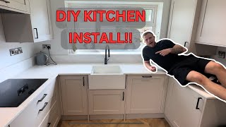 HOW TO Fit A Kitchen DIY  Kitchen Wall Units Install pt2 [upl. by Amled253]