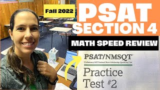 PSAT Math Speed Review Fall 2022 Section 4 of PSAT Practice Test EXPLAINED [upl. by Silva]