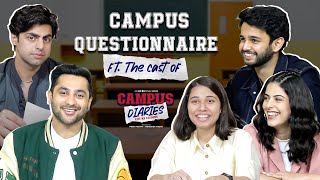 Campus Questionnaire ft the cast of Campus Diaries  Harsh Beniwal  Saloni Gaur  MX Player [upl. by Ewald649]