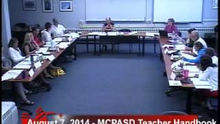 MCPASD Teacher Handbook Meeting  August 7 2014 [upl. by Cooke911]