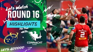 Munster v Connacht  Instant Highlights  Round 16  URC 202324 [upl. by Imoyik]