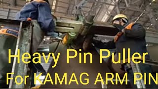 Kamag Arm cylinder pin removing Puller mechanic mechanical mechanics automechanic automobilep [upl. by Ronalda]