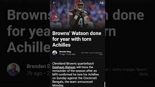 Deshawn Watson has torn achillies nfl football nflnews clevelandbrowns shorts [upl. by Fonseca859]