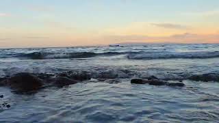 Most beautiful sea view sunset evening beach seasea beautiful 4k [upl. by Akinot]