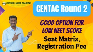 CENTAC Round 2 Registration  Seat Matrix  Security Deposit  Alternate Options for Low NEET Score [upl. by Vena]