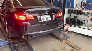 Bmw f10 550i custom exhaust [upl. by Tormoria]