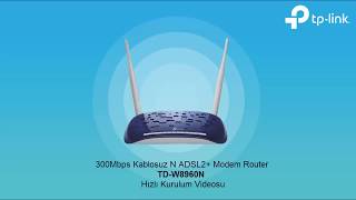 300Mbps Kablosuz N ADSL2 Modem Router TDW8960N V8 [upl. by Nirtiac]