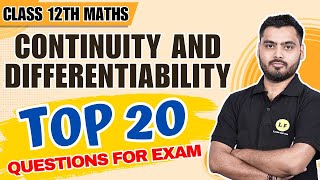 Continuity and Differentiability Top 20 MCQs  Class 12 Maths Chapter 5  Most Important Questions [upl. by Trask]