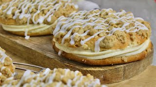 Streuseltaler mit TahitiVanillecreme amp Zimtstreuseln  Streuselkuchen besser als vom Bäcker [upl. by Ahsenal]