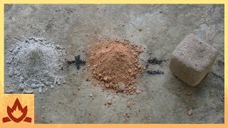 Primitive Technology Wood Ash Cement [upl. by Elagiba172]