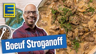 Boeuf Stroganoff I Russisches Gericht mit Rinderfilet und Pilzen [upl. by Akiras]