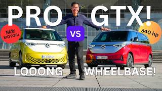 Volkswagen IDBuzz GTX and IDBuzz Pro LWB long wheelbase review Whats new for MY2025 [upl. by Suzzy]