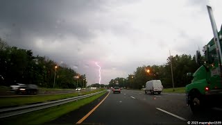 Unedited Stormy Drive on I287 Southbound in NJ from the NY Line to Bridgewater [upl. by Rufus]