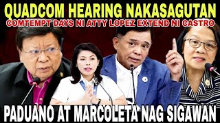 QUADCOM HEARING NAGKASIGAWAN SI MARCOLETA AT PADUANO [upl. by Alderson]