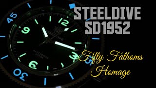 SteelDive SD1952  Blancpain FF 1950 homage  The Watcher [upl. by Kery121]