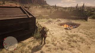 Burning Bodies due to the plague at Coots Chapel near to Armadillo RDR2 Story Epilogue [upl. by Mixam921]