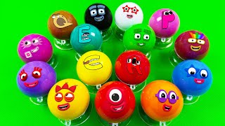 Alphabet Lore  Looking A to Z With SLIME Ball Mix…Coloring Satisfying ASMR Video [upl. by Hartmunn]