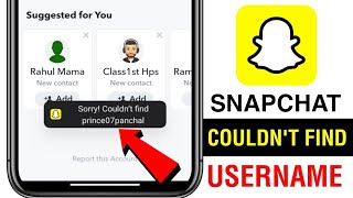 Snapchat couldnt find user problem  Snapchat par friend add nahi ho raha hai [upl. by Berhley]