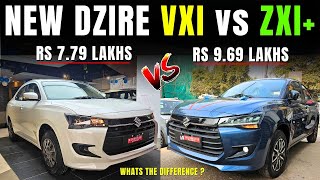 New Dzire Facelift VXI vs ZXI Model  Whats The Difference  Dzire Facelift Comparsion VXI vs ZXI [upl. by Ruel]