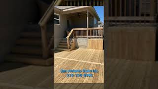 cedar deck stained with Cabot semi solid oil stain new cedar [upl. by Nore]