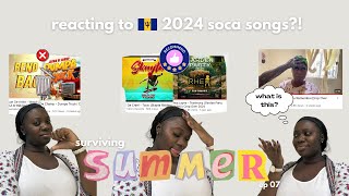 surviving summer ep07 🇧🇧  reacting to Barbados 2024 Crop Over Songs   think we need a rerun [upl. by Inoek]