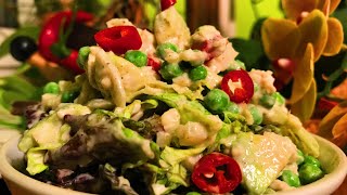 Cauliflower Rice Pea Frisée Salad with Garlic Cashew Dressing  Take 3 [upl. by Hazen]