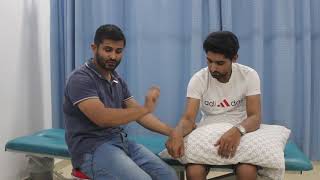 Cozens Test for Common Extensor Tendon or Extensor Carpi Radialis Brevis test in Urdu [upl. by Aivonas]