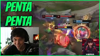 T1 Keria Asks For Penta While Playing Tahm Kench [upl. by Aical]