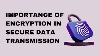 The Importance of Encryption in Secure Data Transmission [upl. by Rabkin]