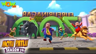 Chaos at the Zoo  Motu Patlu  Season 14  Episode 01  Wow Kidz [upl. by Dulcie]