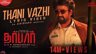 DARBAR Tamil  Thani Vazhi Lyric Video  Rajinikanth  AR Murugadoss  Anirudh  Subaskaran [upl. by Blane891]