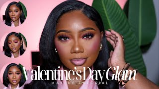 Valentines Day Makeup Glam Pink Lovers 💕  Tamara Renaye [upl. by Merla]