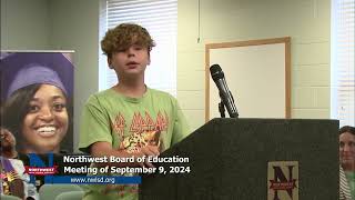 Northwest Board of Education Meeting of September 9 2024 [upl. by Rist]