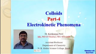 Colloids  Electrokinetic Phenomena  KirtiPatelChemistry [upl. by Adnahsar]