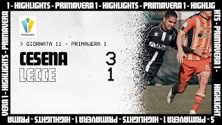 Primavera 1 Cesena  Lecce 31 [upl. by Krischer]