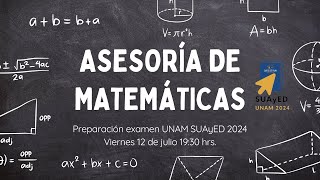 Asesoría de matemáticas UNAM SUAyED 2024 [upl. by Eseerehs]