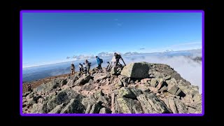 Hiking Katahdin — A scenic stroll on the Knife Edge Trail from Baxter Peak to South Peak [upl. by Nomolos783]