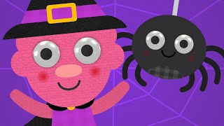 Five Creepy Spiders  Kids Halloween Song  Noodle amp Pals [upl. by Naihtsirc]