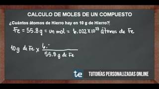 Calculo de Moles de un Compuesto No 5 [upl. by Niddala]