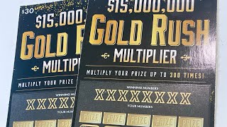 New 30 Gold Rush tickets floridalottery [upl. by Nee]