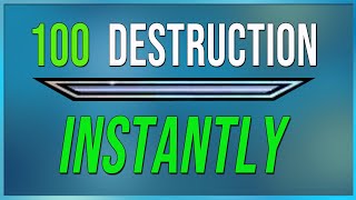 Level 100 DESTRUCTION Instantly in Skyrim [upl. by Avirt]