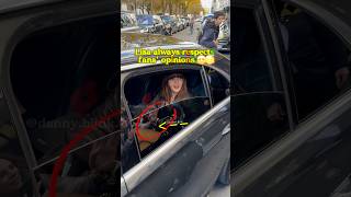 Lisas reaction when a fan asked her to roll down her car window lisa blackpink [upl. by Adlesirc]