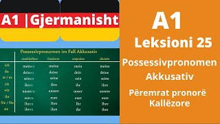 A1  Leksioni 25  Possessivpronomen  Përemrat pronorë  Kallëzore  Meso Gjermanisht  OGjerman [upl. by Aerbas737]