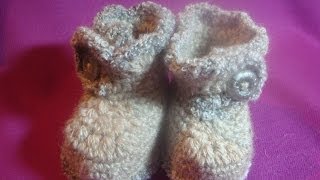 Как связать простые пинеткиботиночки крючкомHow to tie a simple crochet bootiesshoes Часть 1 [upl. by Lleder]