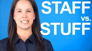 How to Say STAFF vs STUFF  American English Pronunciation [upl. by Ienttirb]